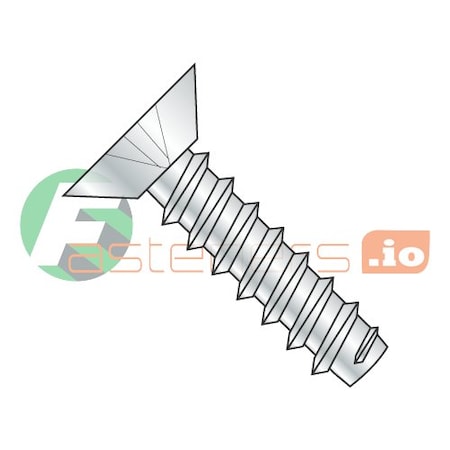 Newport Fasteners Thread Cutting Screw, #4 x 3/16 in, Zinc Plated Steel Flat Head Phillips Drive, 10000 PK 503341